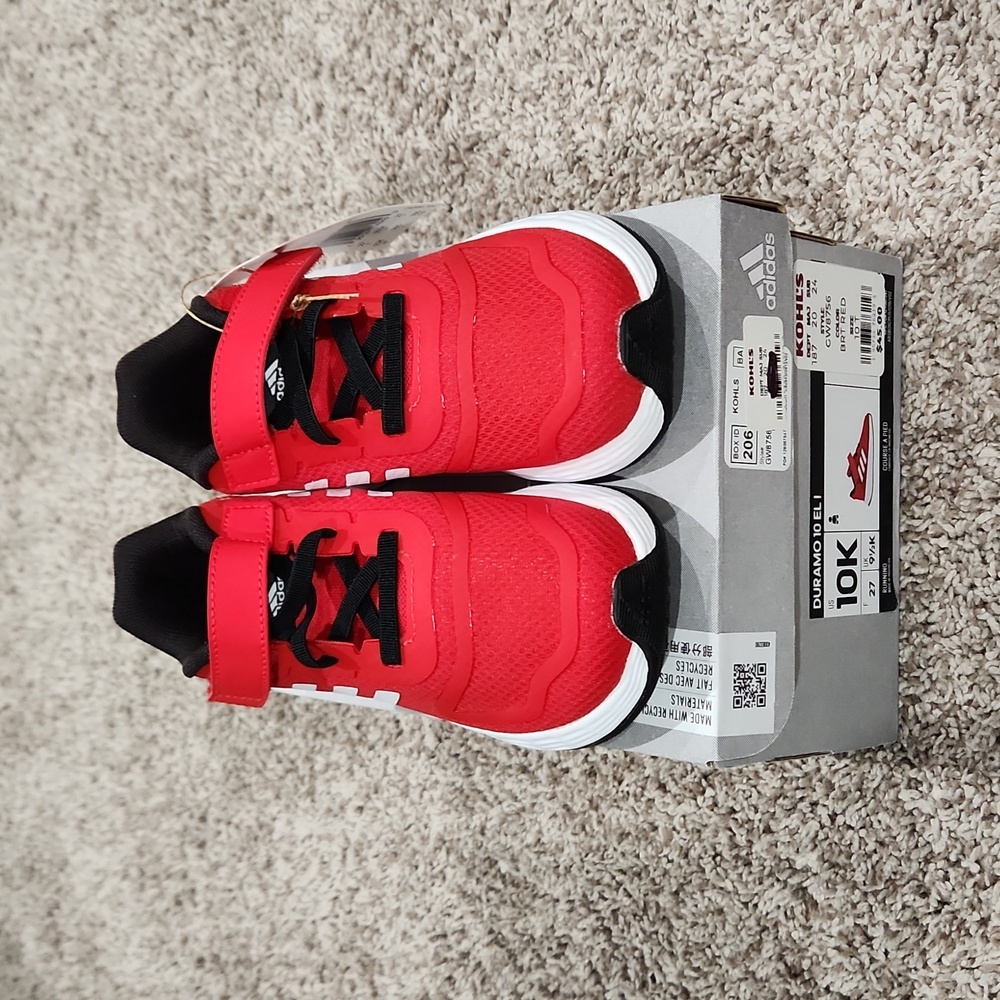 Adidas Duramo Red Sneakers Size 10K